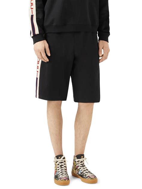 black mens gucci shorts|gucci men shorts sale.